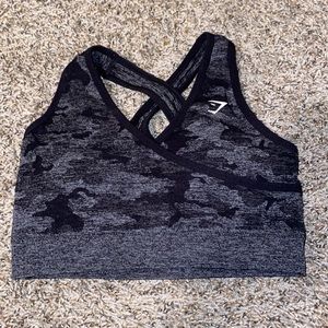 Gymshark sports bra with criss cross back. size medium